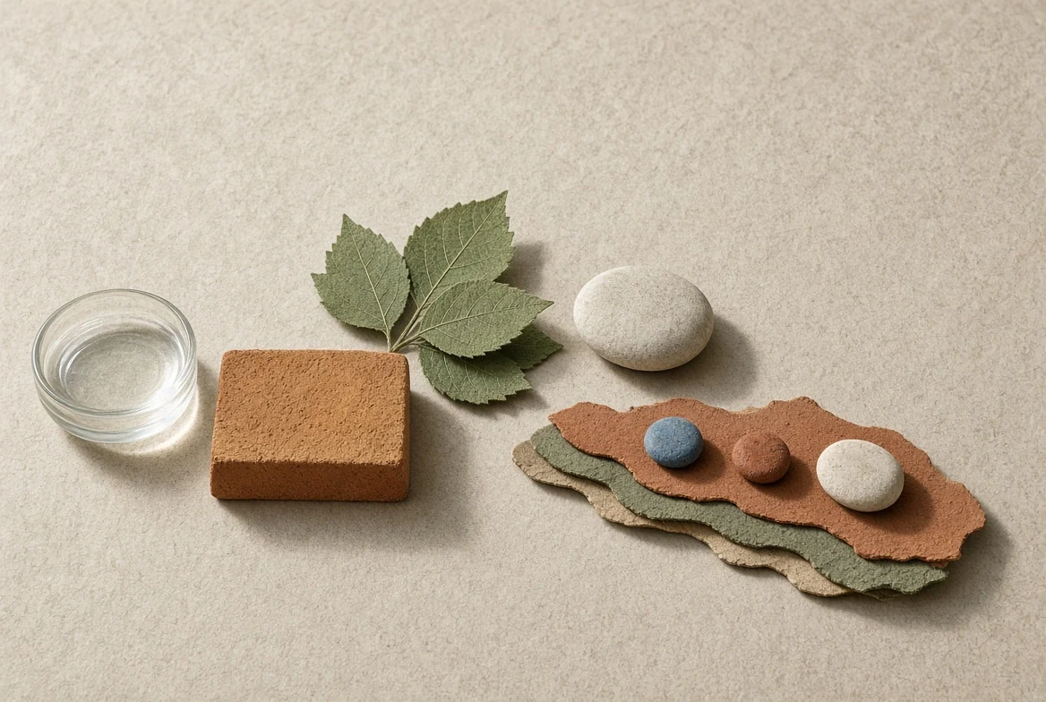 A tactile observation kit of soil, shade, slope and flow specimens