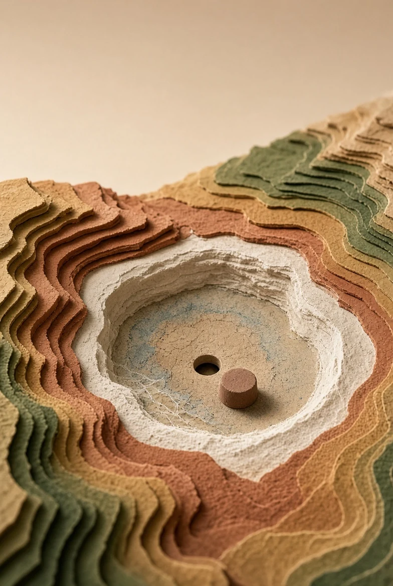 A lifted clay gate releasing pieces from a local reservoir